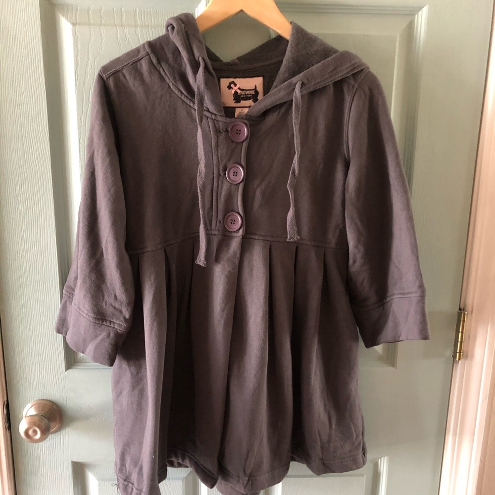 Y2K Grey knit swing jacket